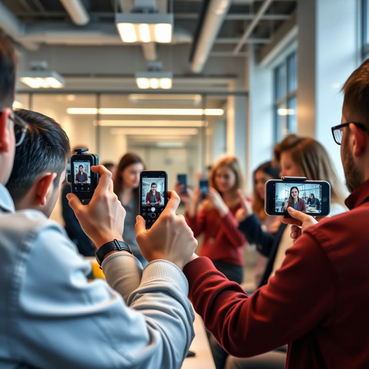 Influenciador segurando smartphone mostrando gráfico de apostas enquanto veste roupa esportiva