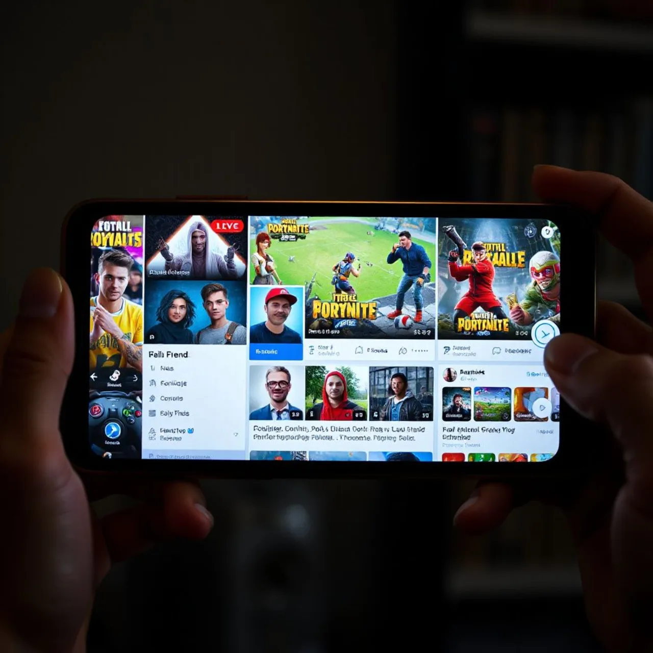 Tela de smartphone exibindo o novo PS App da Sony com aba social, lista de amigos e ícone do PlayStation