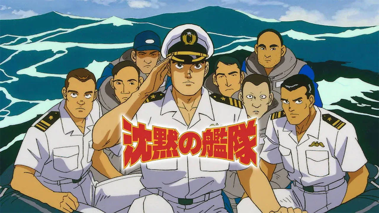 Jovem faz burpee ao lado de tablet exibindo o teaser de Chinmoku no Kantai, com garrafa d'água e colchonete verde
