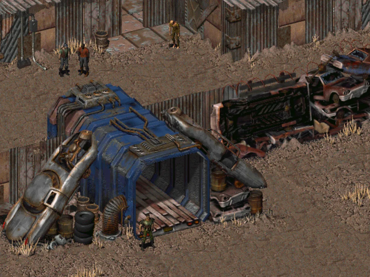Um gamer em postura de agachamento, segurando um controle de videogame, ao lado de um pôster de Fallout 5
