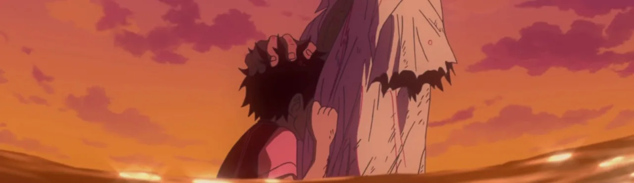 Jovem vestindo camiseta de One Piece levanta halteres ao lado de uma pilha de mangás coloridos