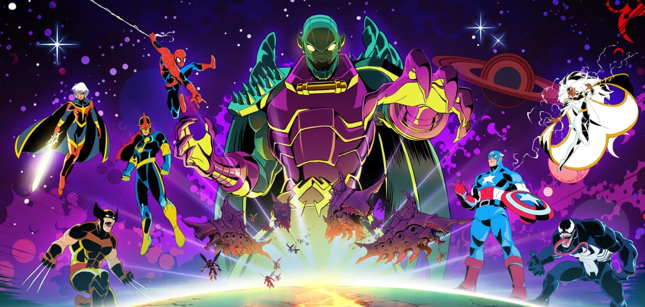 Cena do jogo Marvel Cosmic Invasion