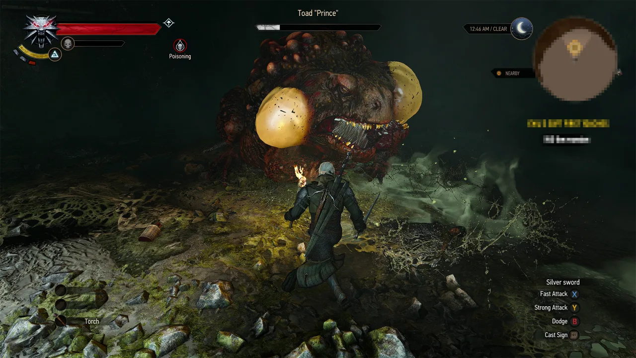 Cena do jogo The Witcher 3