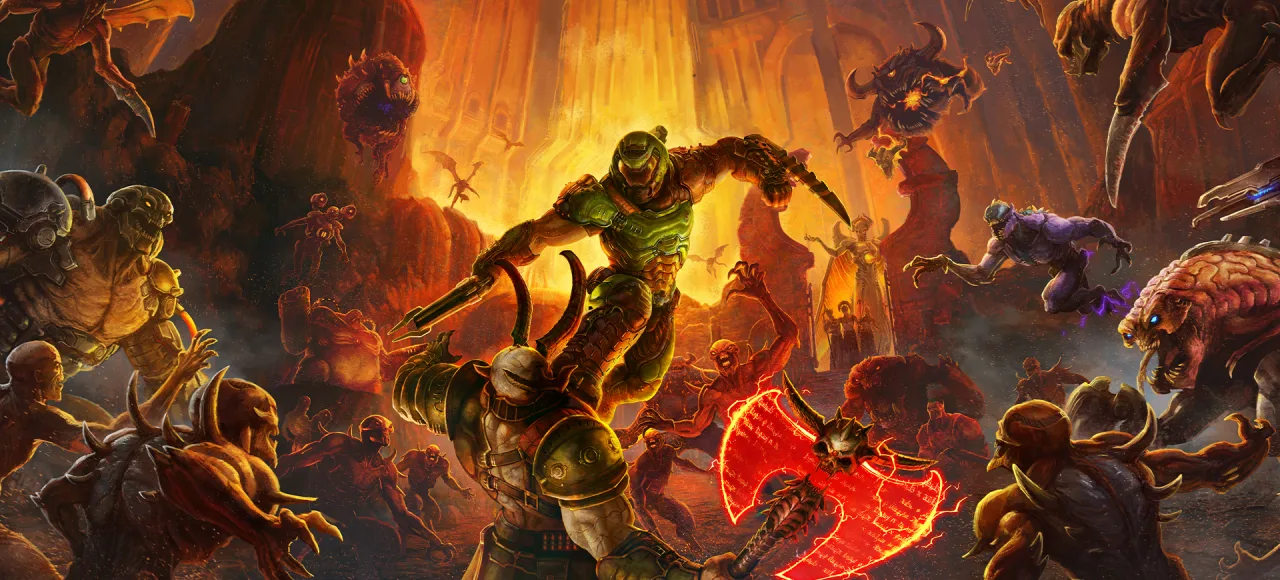 Cena do jogo Doom Eternal