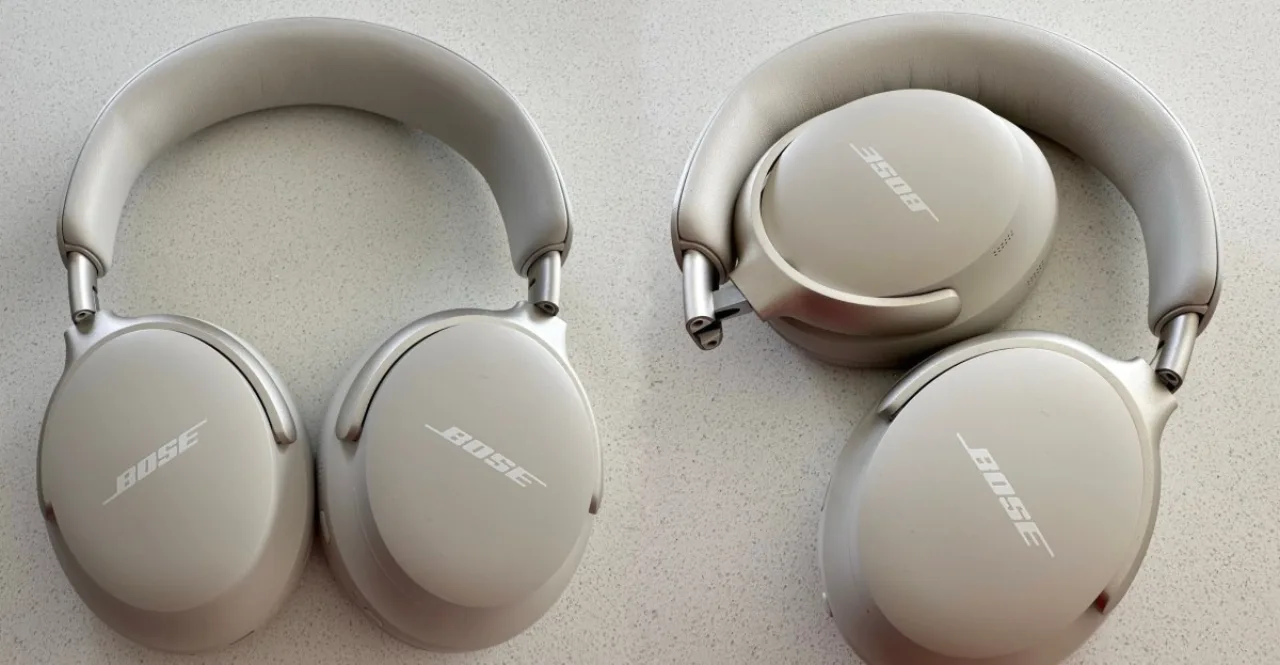 Fones Bose QuietComfort Ultra Gen 2 em destaque, com ícone Bluetooth e logo da Bose ao fundo