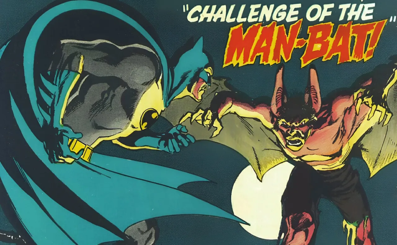Capa de Detective Comics #400 (1970) mostrando o Man‑Bat em voo sobre a cidade, com o logotipo da DC