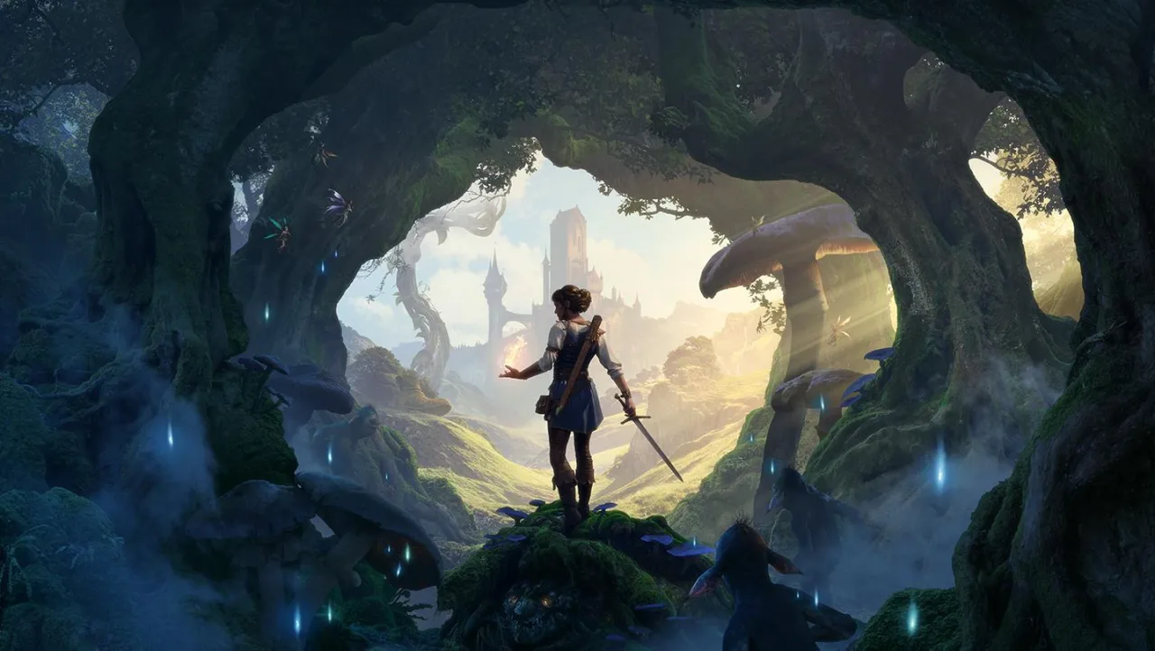 Jovem levanta halteres ao lado de um Xbox, com pôster de Scalebound ao fundo