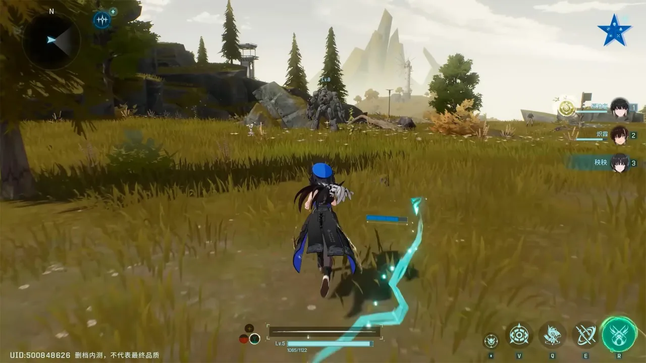 Atleta em pose de alongamento, vestindo camiseta com logo de anime, segurando controle de videogame ao lado de um tapete de yoga