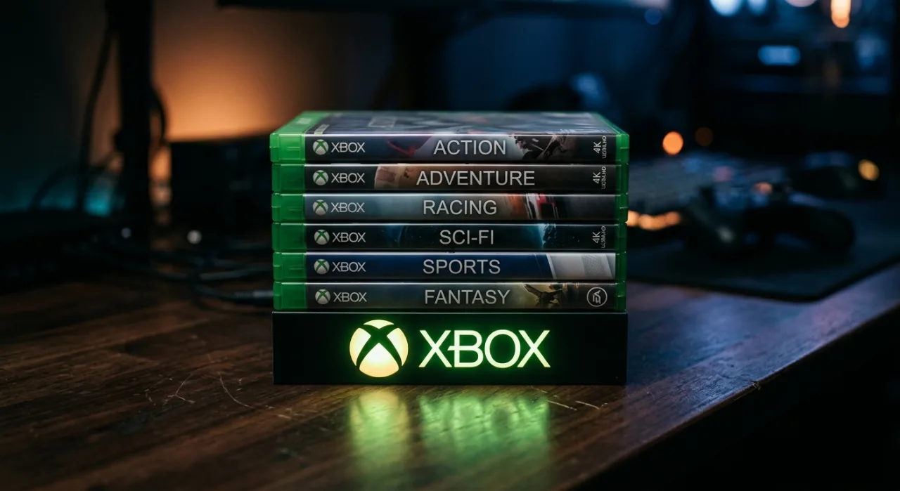 Capa dos 10 jogos Xbox 2026 em destaque, ao lado do logo da Xbox e do selo Metacritic com notas altas
