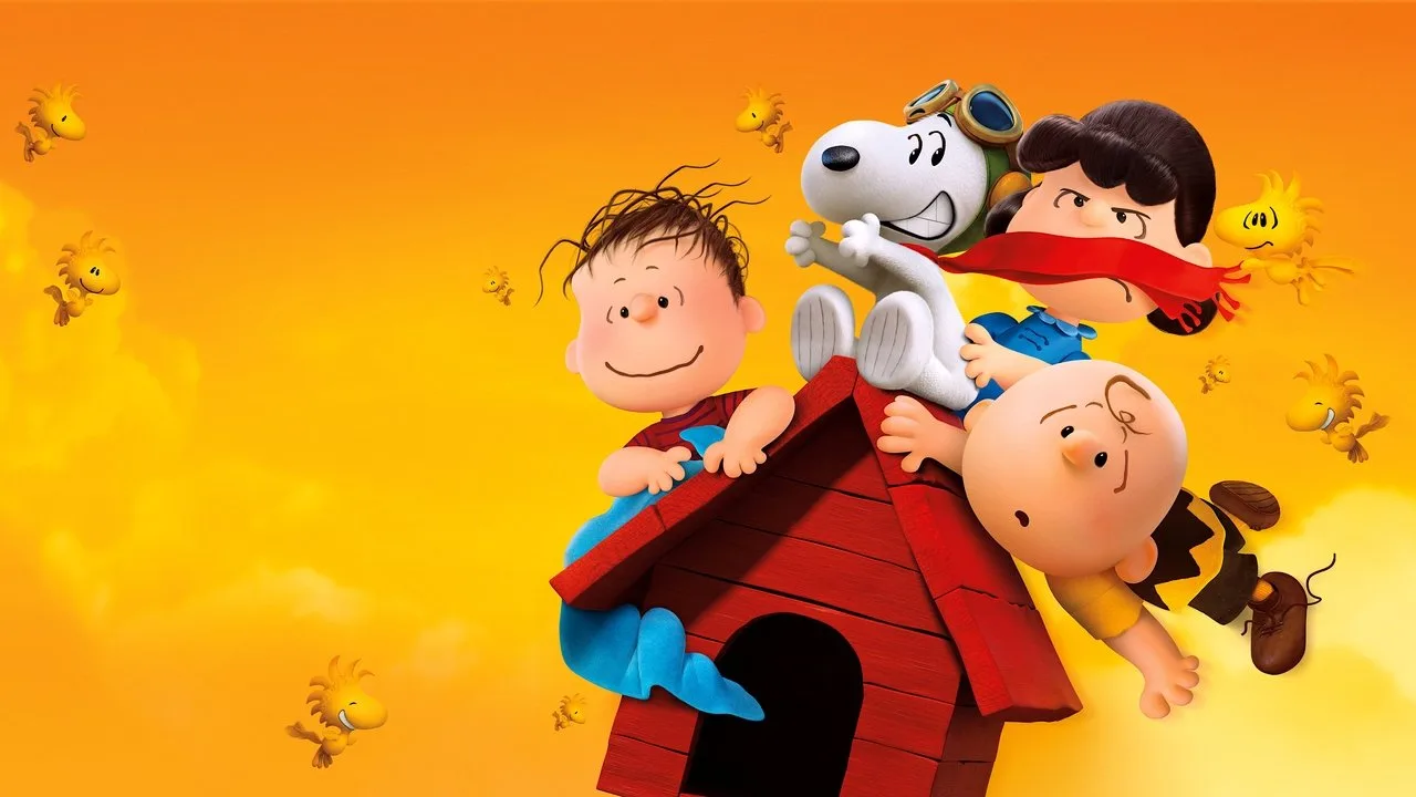 Mãos segurando o comic Peanuts #1 ao lado de halteres e uma maçã verde sobre um tapete de yoga