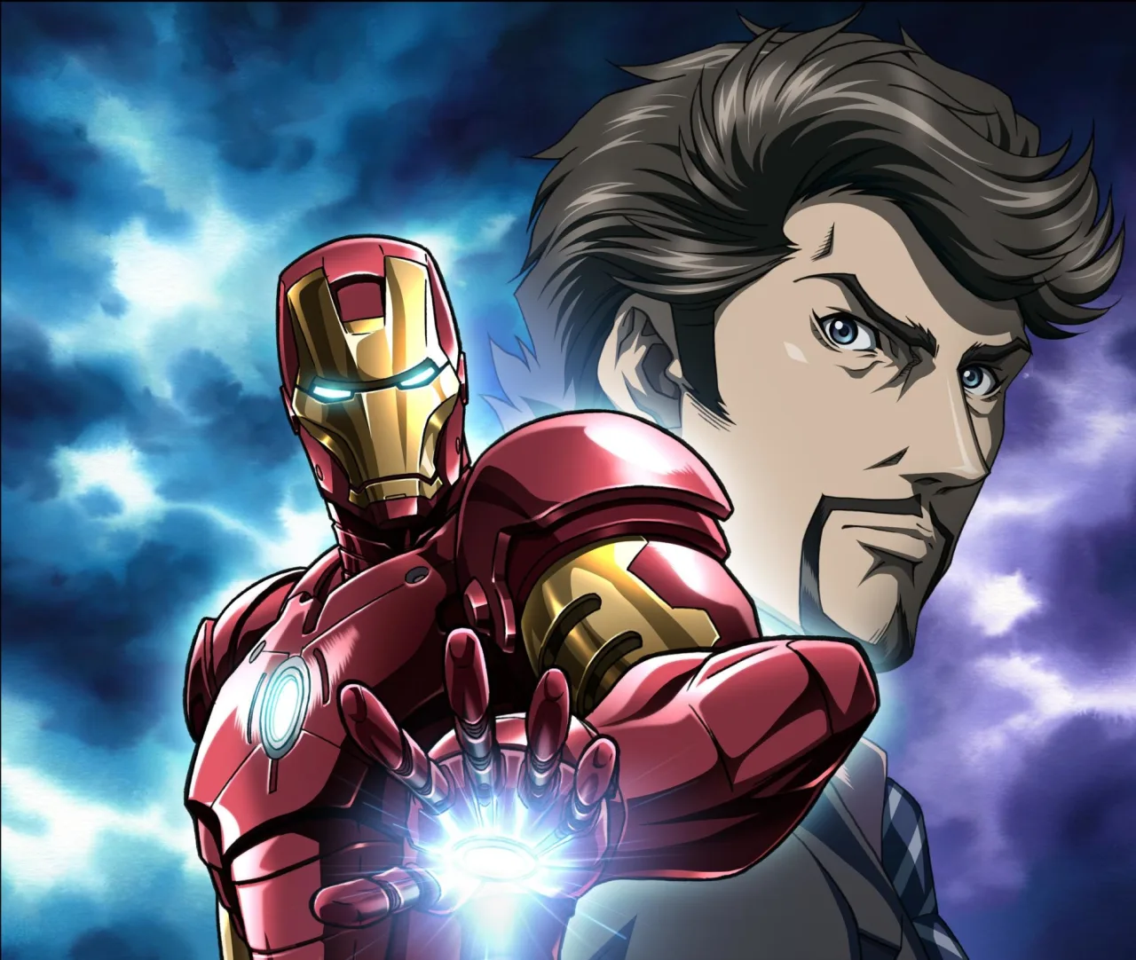 Cena do anime Iron Man