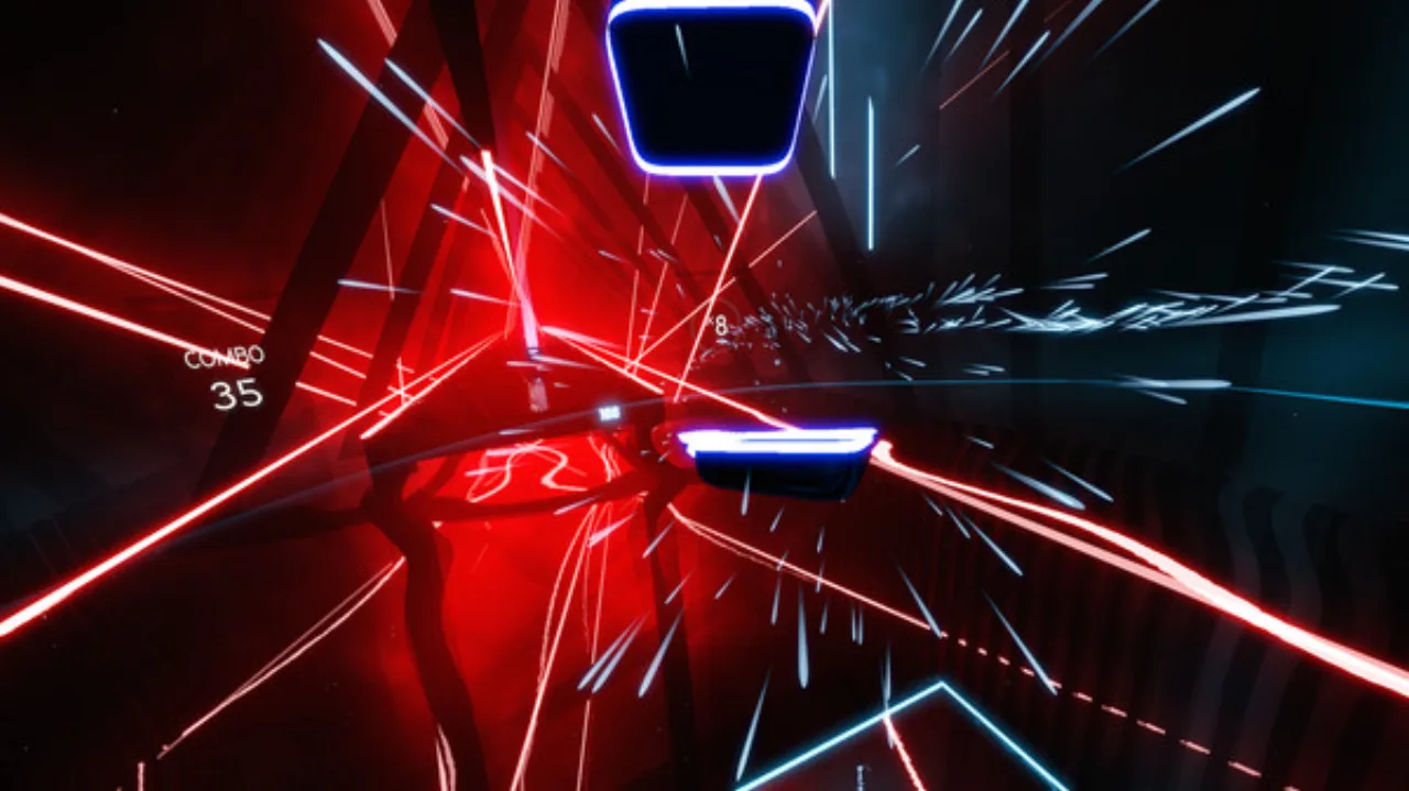 Cena do jogo Beat Saber