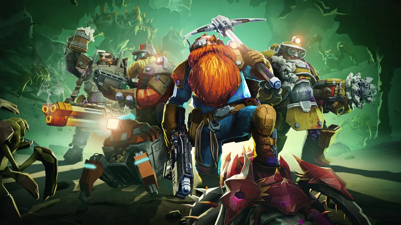 Cena do jogo Deep Rock Galactic