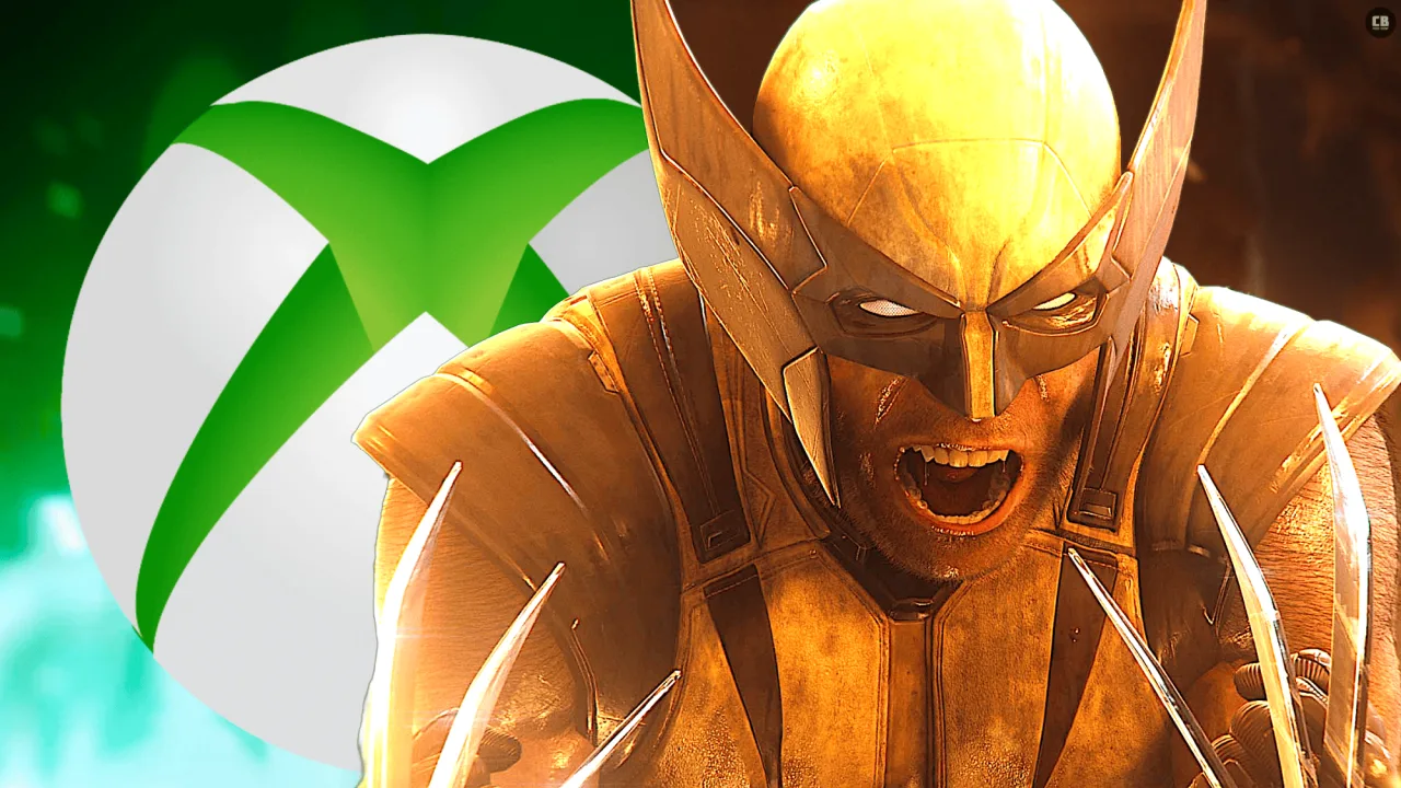 Logotipo da Forza Horizon 6 ao lado do ícone da Xbox, com o símbolo do Wolverine ao fundo