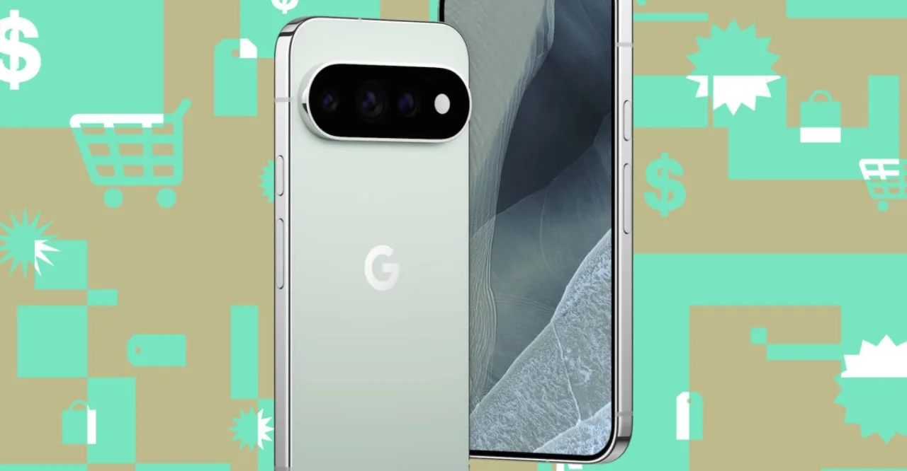 Pixel 11 Pro ao lado do iPhone 18 Pro, ambos em destaque com etiquetas de preço e os logotipos da Google e da Apple