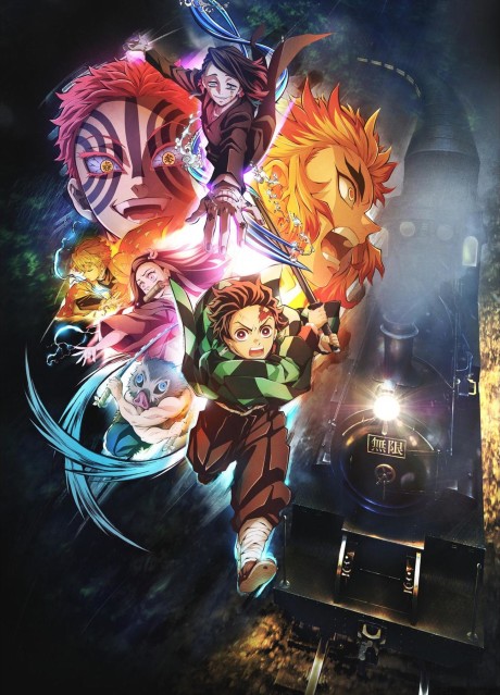 Jovem usando fones, faz flexões ao lado de um monitor exibindo cenas de Demon Slayer em IA