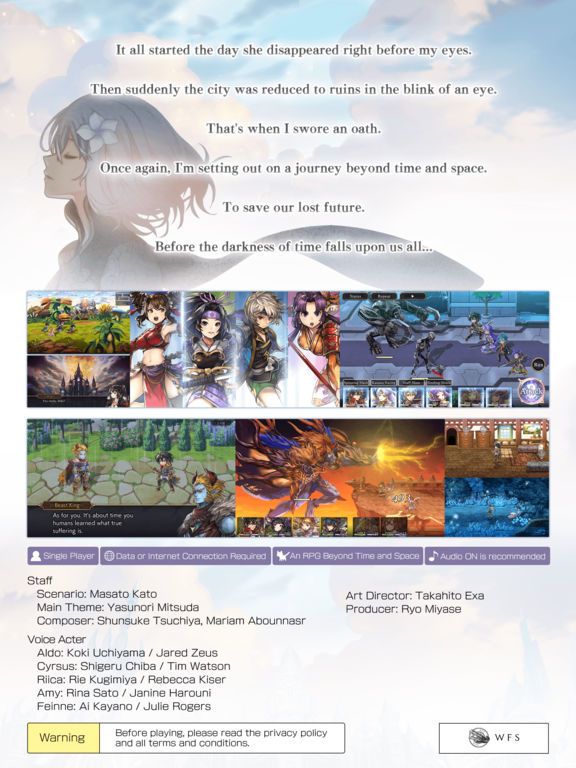 Jovem em roupa de treino, segurando smartphone com a demo de Another Eden, usando fones e garrafa de água