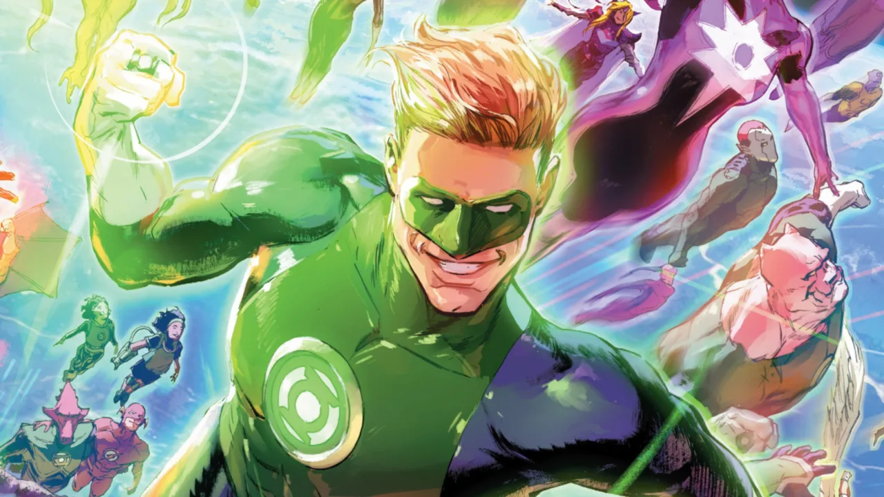 Colagem com Batman, Lanterna Verde, Lex Luthor, Vandal Savage e Martian Manhunter, sugerindo aposentadoria