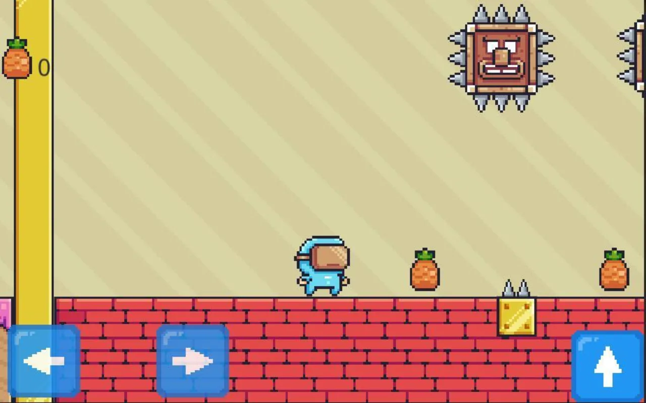 Jovem em roupas de ginástica segura o Switch com jogo retrô vermelho, sentada em um tapete de ioga com uma maçã ao lado