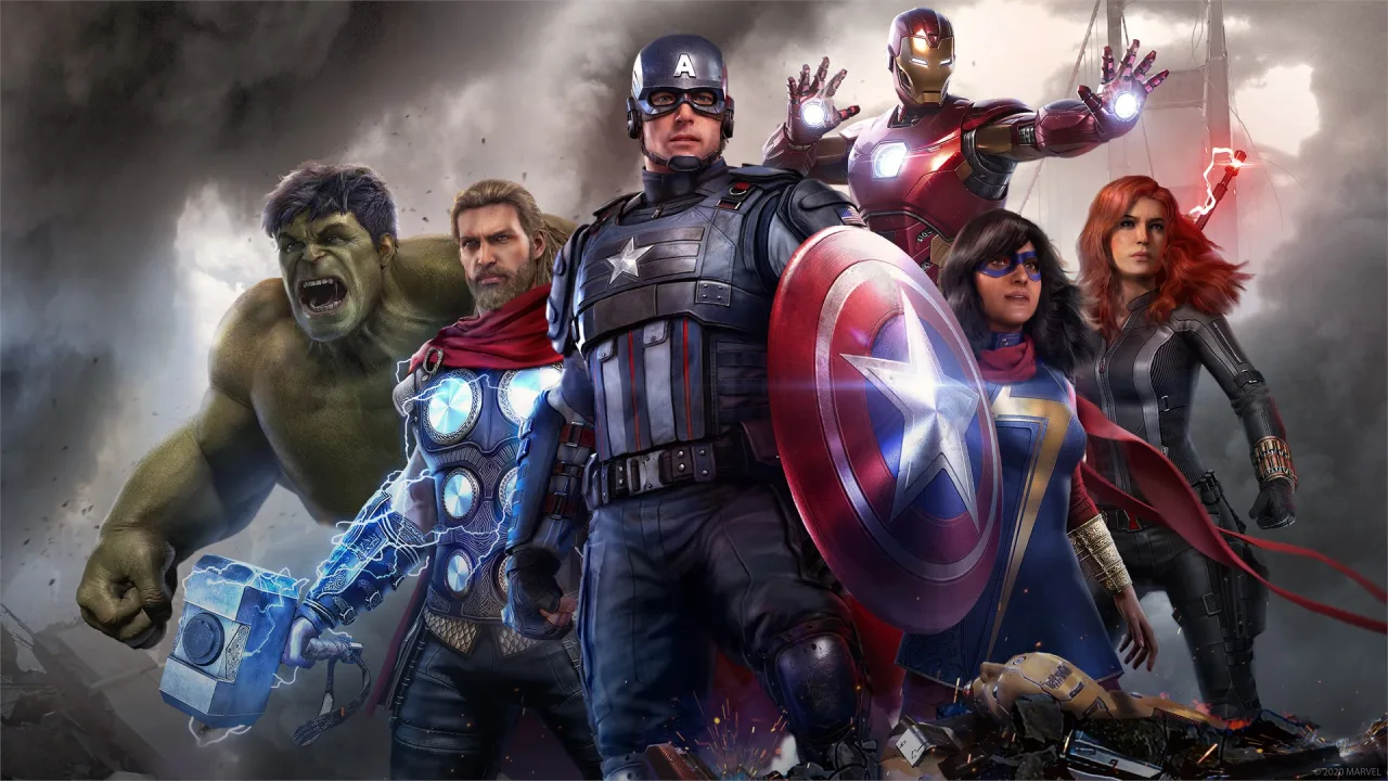 Jovem faz agachamento segurando controle de videogame, com garrafa d'água, smartwatch e pôster dos Avengers ao fundo