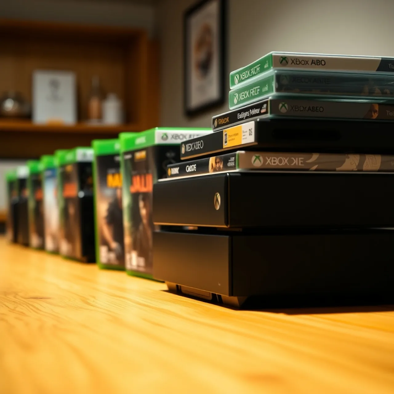 Jovem no sofá segurando controle Xbox faz agachamento com halteres ao lado, focado e suado