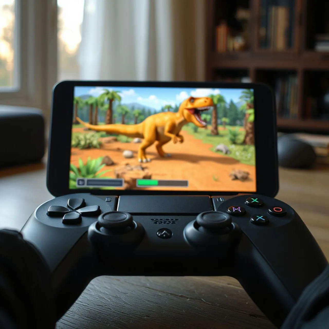 Capa de Dino Crisis 2 com Regina enfrentando um T‑rex, ao lado do logo da PlayStation 5 e do selo PS Plus Premium