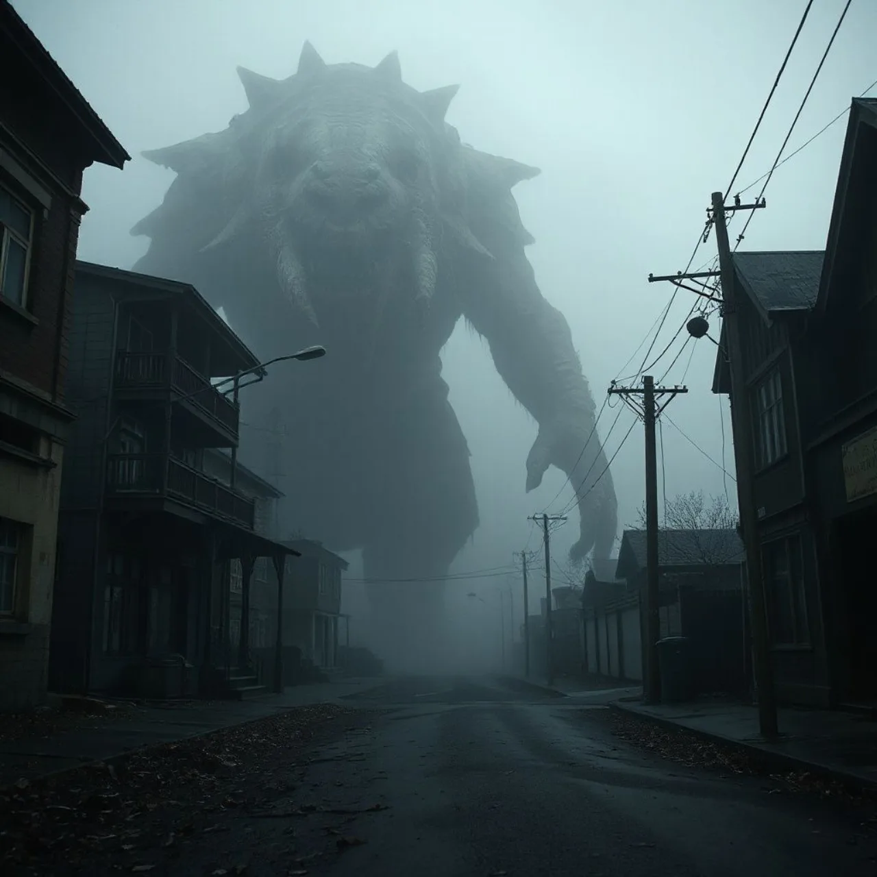The Weight, criatura corpulenta de Silent Hill: Townfall, destaca‑se diante do logo da PlayStation 5