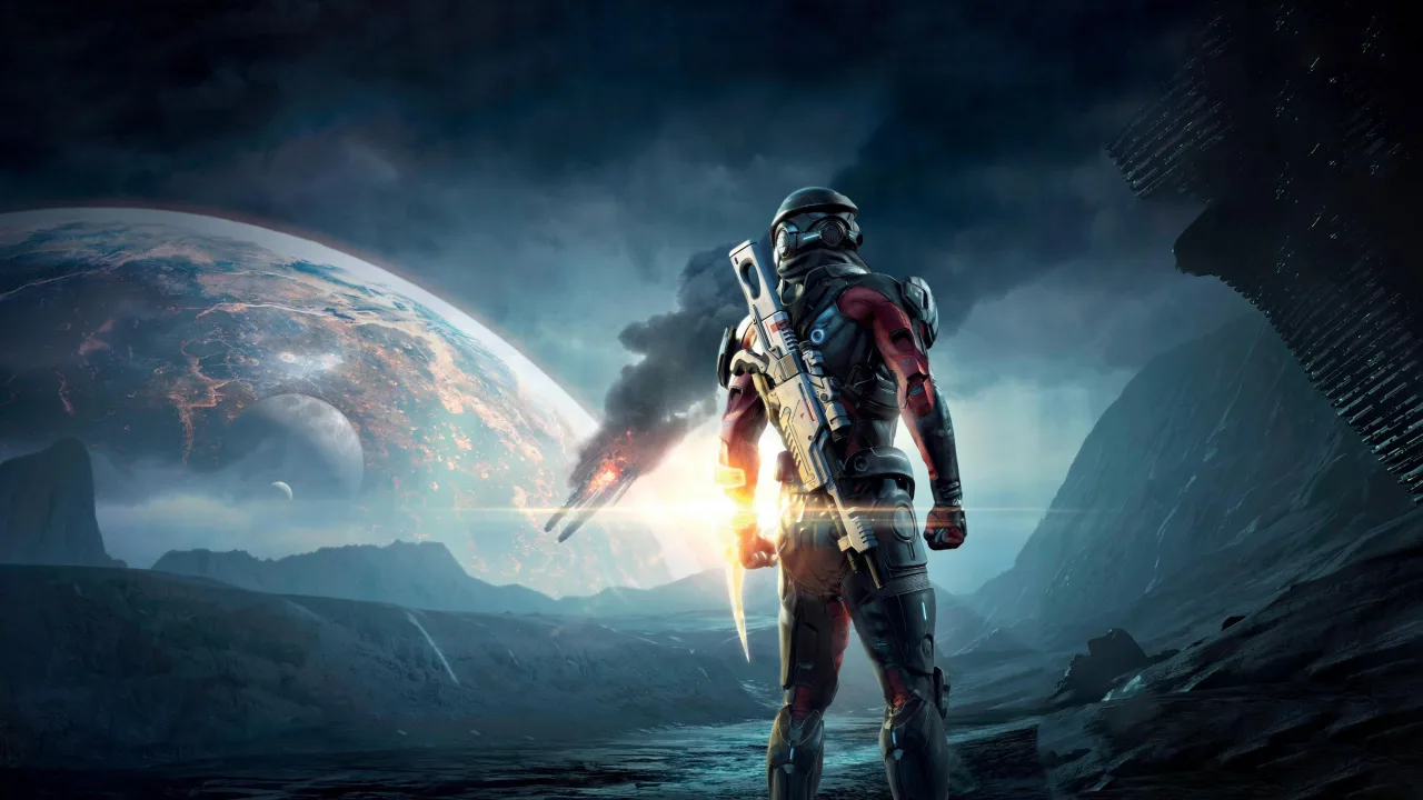 Cena do jogo Mass Effect Universe