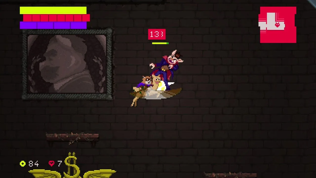 Pessoa jogando Nintendo Switch em um sofá, cercada por halteres, uma garrafa de água e uma maçã sobre a mesa