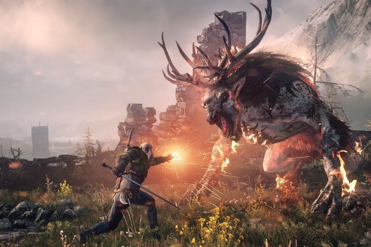 Cena do jogo The Witcher 3