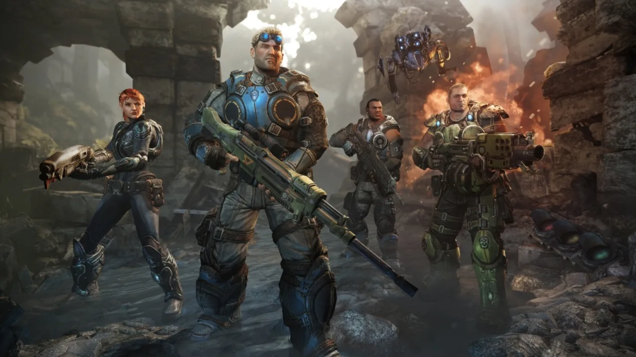Cena do jogo Gears of War