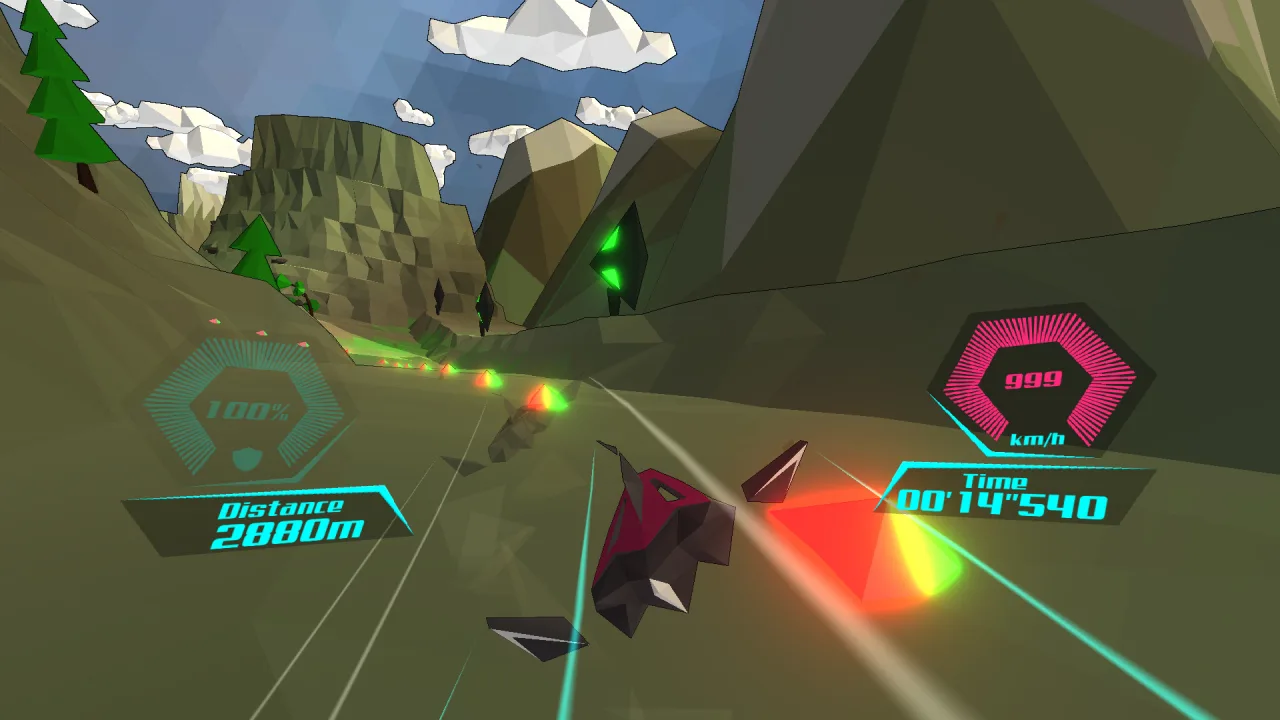 Uma pessoa usando headset de realidade virtual enquanto interage com controles em um ambiente gamer iluminado