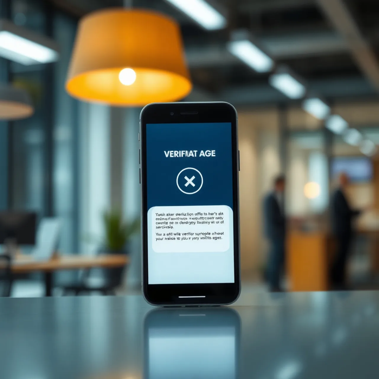 Smartphone com interface da App Store ao lado de uma maçã fresca e uma fita métrica sobre uma mesa de madeira