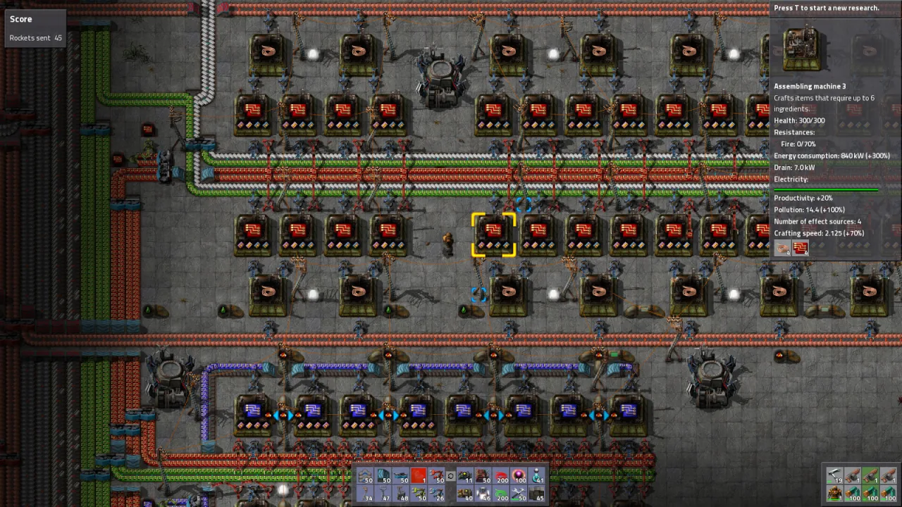 Cena do jogo Factorio