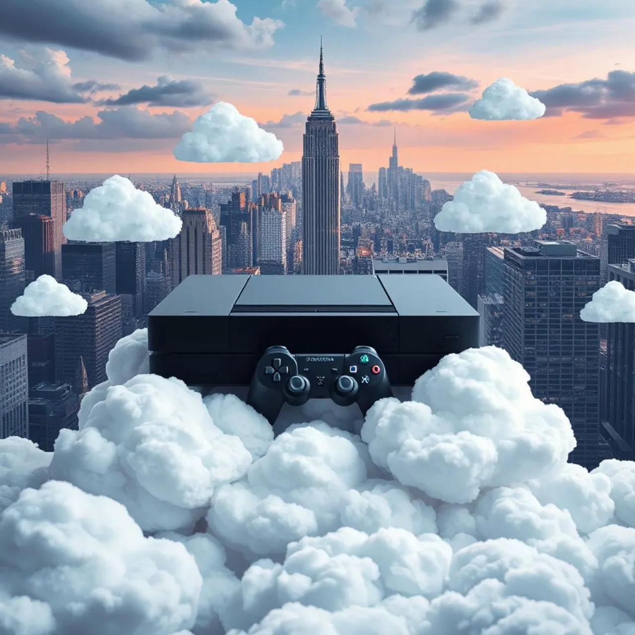 Logotipo da Xbox ao lado do selo de GTA 6 sobre um fundo de nuvem digital, sugerindo streaming