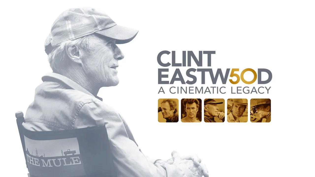 Homem em camiseta branca faz flexão ao lado de TV antiga exibindo Clint Eastwood, com halteres e garrafa d'água