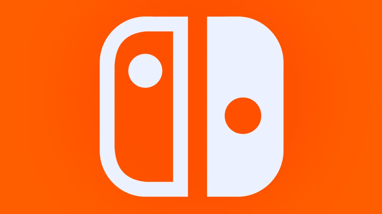 Jovem alongando em um tapete de yoga rosa com um Nintendo Switch, halteres pretos e uma maçã verde ao lado
