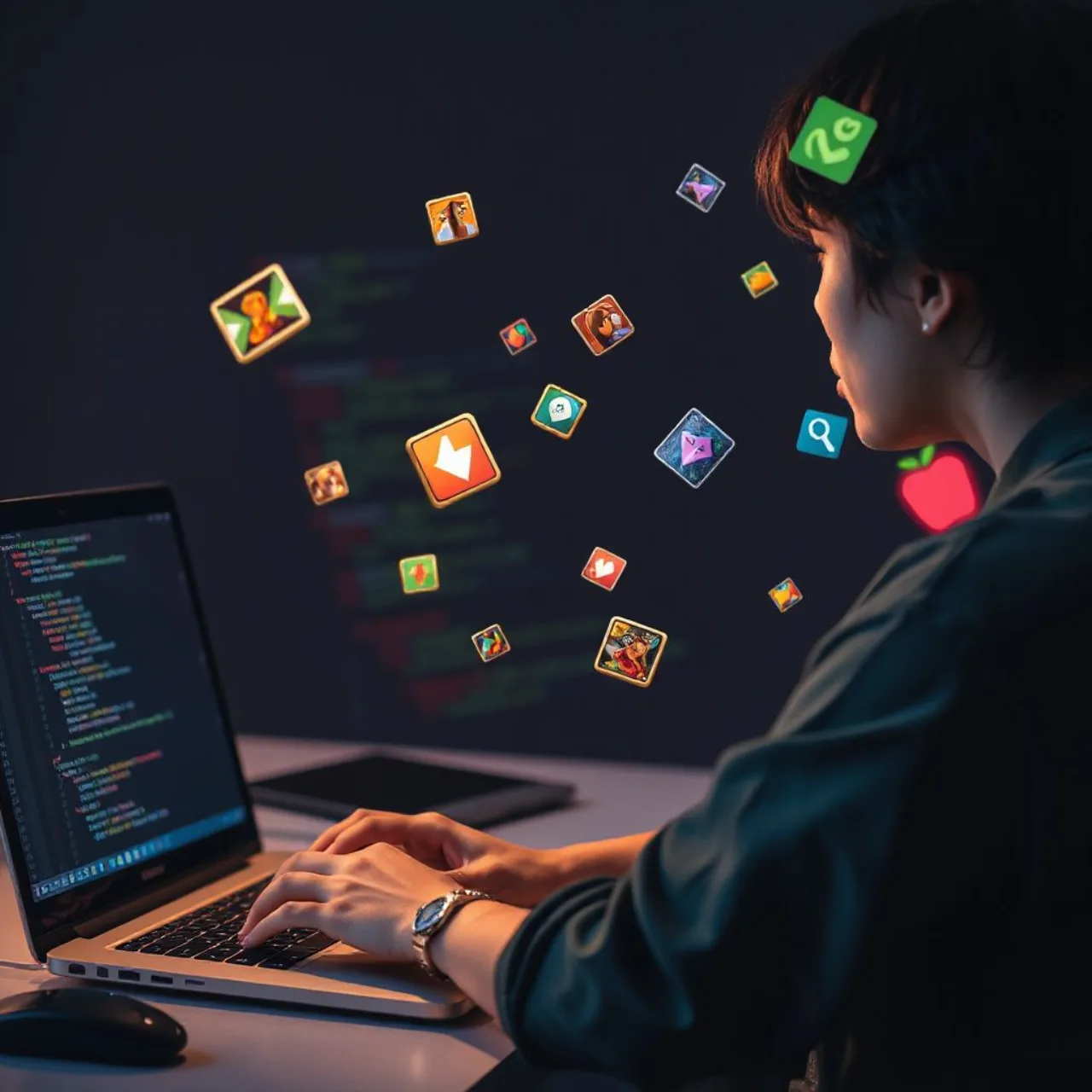 Tela do Attie AI da Bluesky exibindo interface de criação de mini‑jogos ao lado do logotipo da empresa