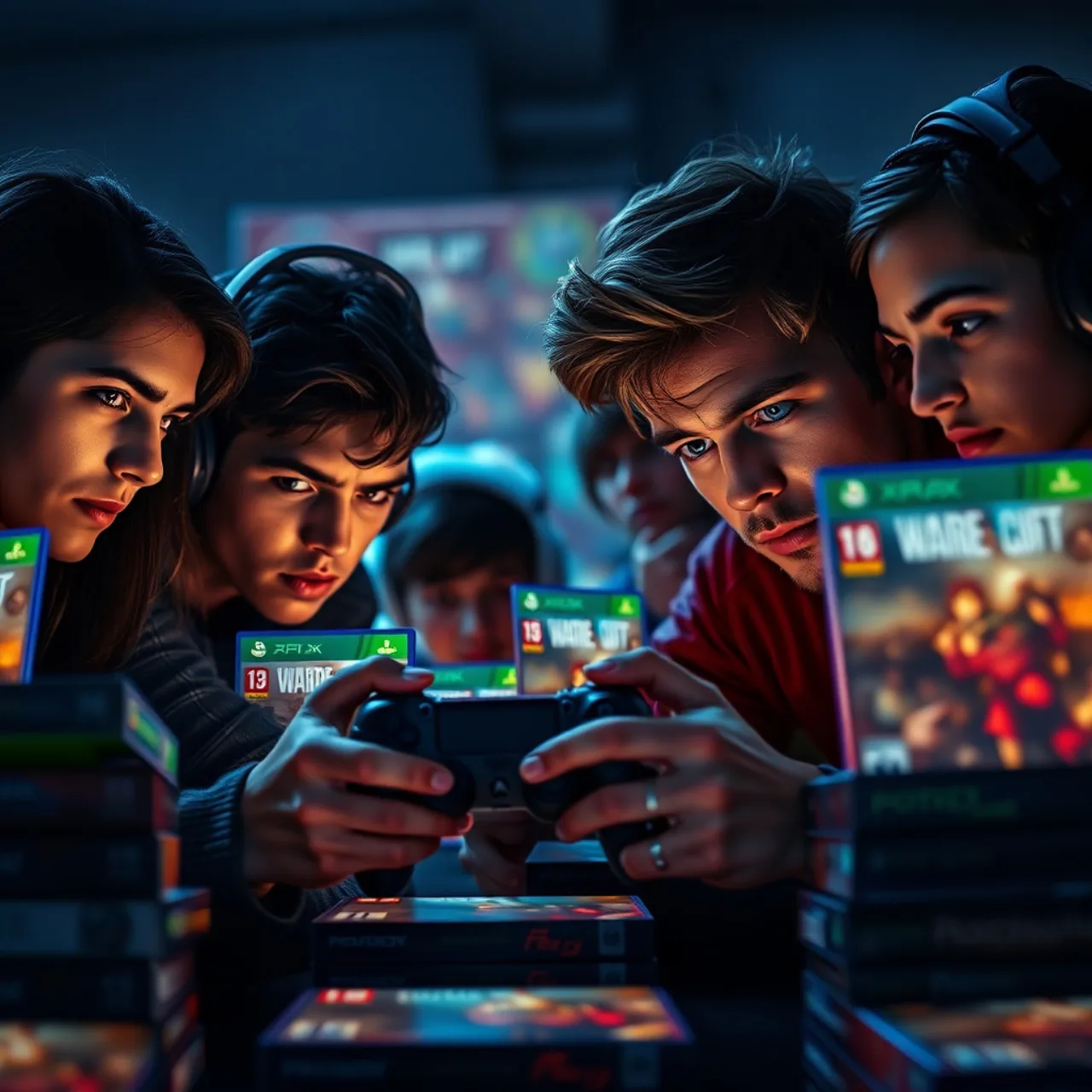 Jogador concentrado, segurando controle Xbox One, ao lado de halteres e garrafa de água