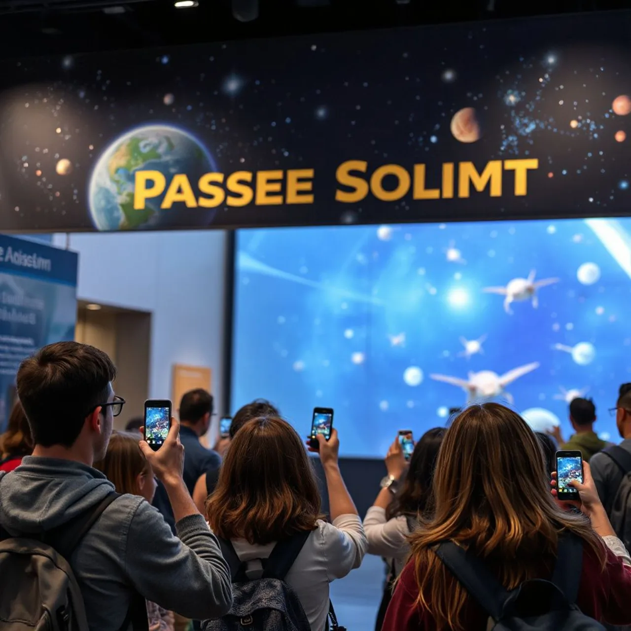 Tela de Pokémon GO exibindo um museu europeu, avatar de treinador e o logotipo da ESA ao fundo