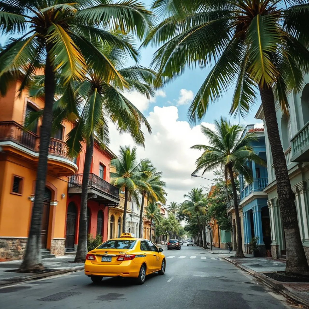 Táxi amarelo da Crazy Taxi rasga as ruas coloridas do Rio, com músicos de samba e o Cristo Redentor ao fundo