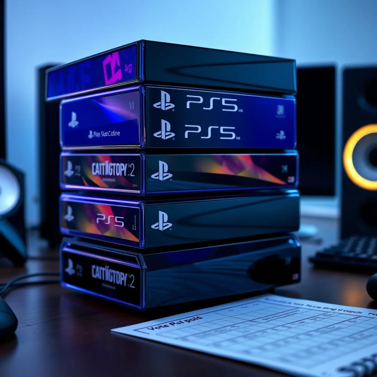 Um jovem sentado no sofá, segurando o controle do PS5, enquanto mastiga uma barra de proteína e bebe água de garrafa