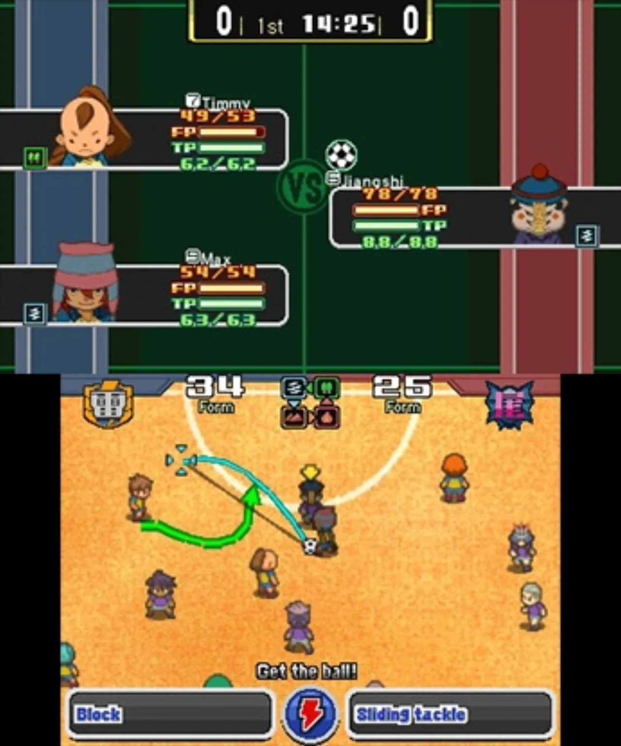 Jovem segurando smartphone com o logo de Inazuma Eleven, cercado por equipamentos de futebol e uma garrafa de água