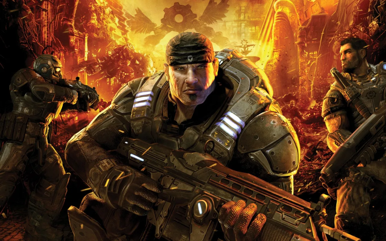 Cena do jogo Gears of War