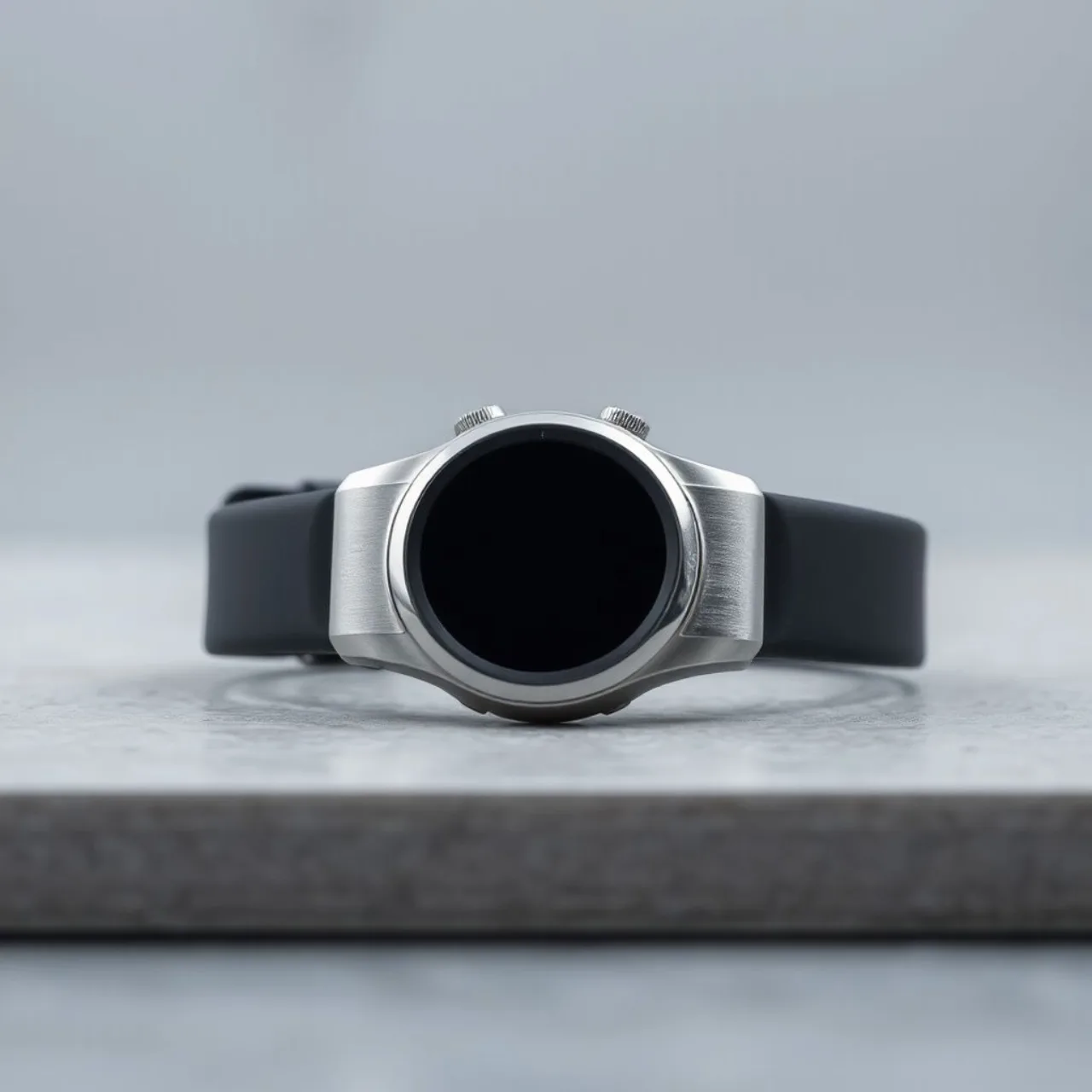 Fitbit Edge ao centro, ao lado do Pixel Watch 5 e do Fitbit Air, exibindo tela grande e design compacto
