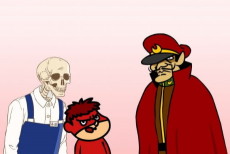Jovem em roupa esportiva faz agachamento ao lado de um tablet exibindo personagens de anime dos anos 2000