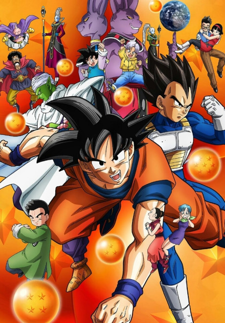 Jovem em roupa de treino, fazendo flexões, com camiseta estampada de Beerus e garrafa de água ao lado
