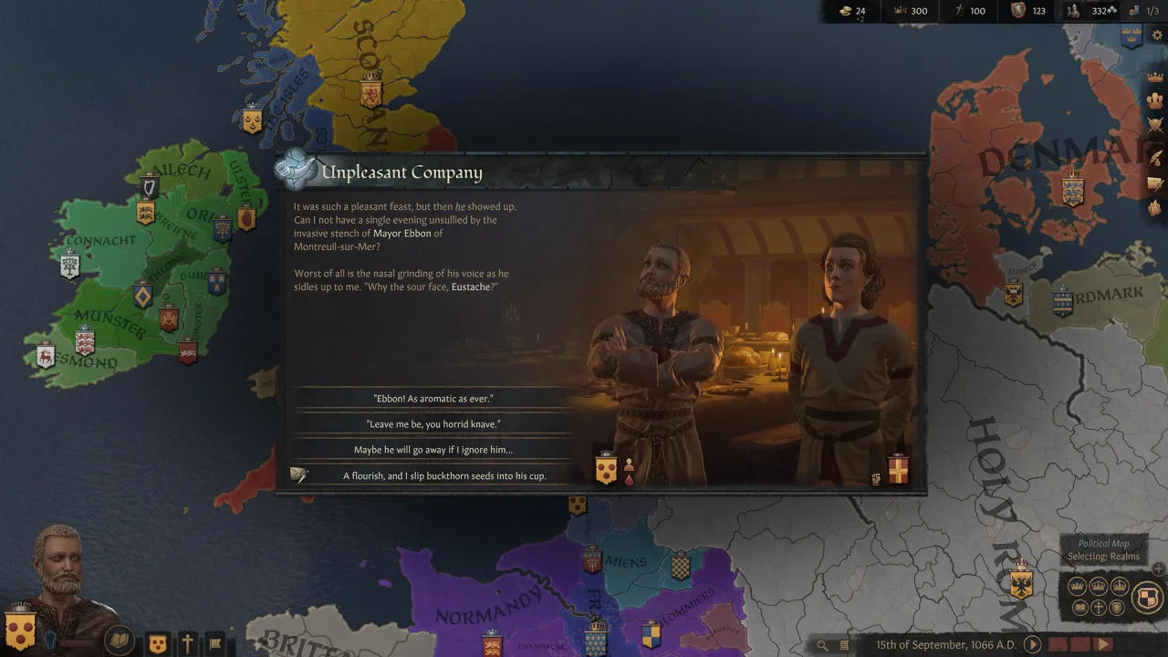 Cena do jogo Crusader Kings 3