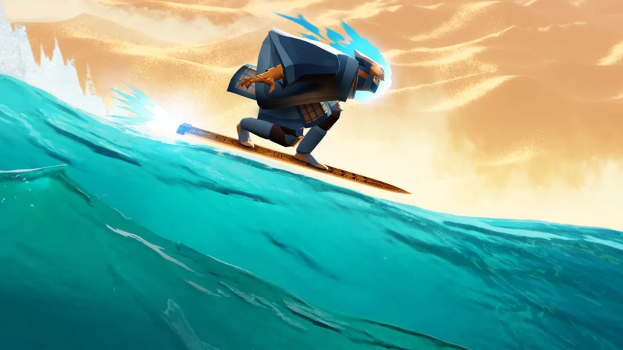 Cena do jogo Sword of the Sea