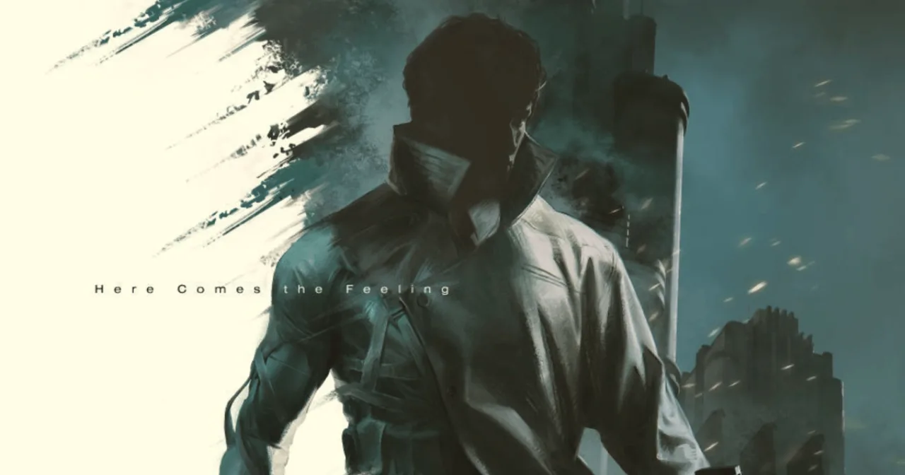 Logotipo da Xbox ao lado do título 'Physint' com logo da PlayStation riscado e silhueta de agente espionagem